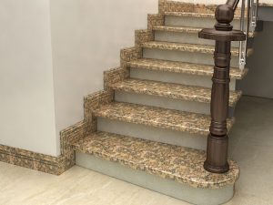 Cầu thang đá hoa cương và gam màu hợp phong thuỷ, cột đá nền đá cầu thang đá marble đá tự nhiên