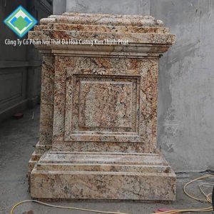 cot da hoa cuong 2156 được thực hiện bằng công nghệ cắt ghép tinh xảo granite,marble tự nhiên