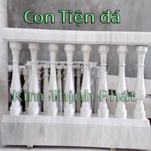 Mẫu con tiện đá màu trắng